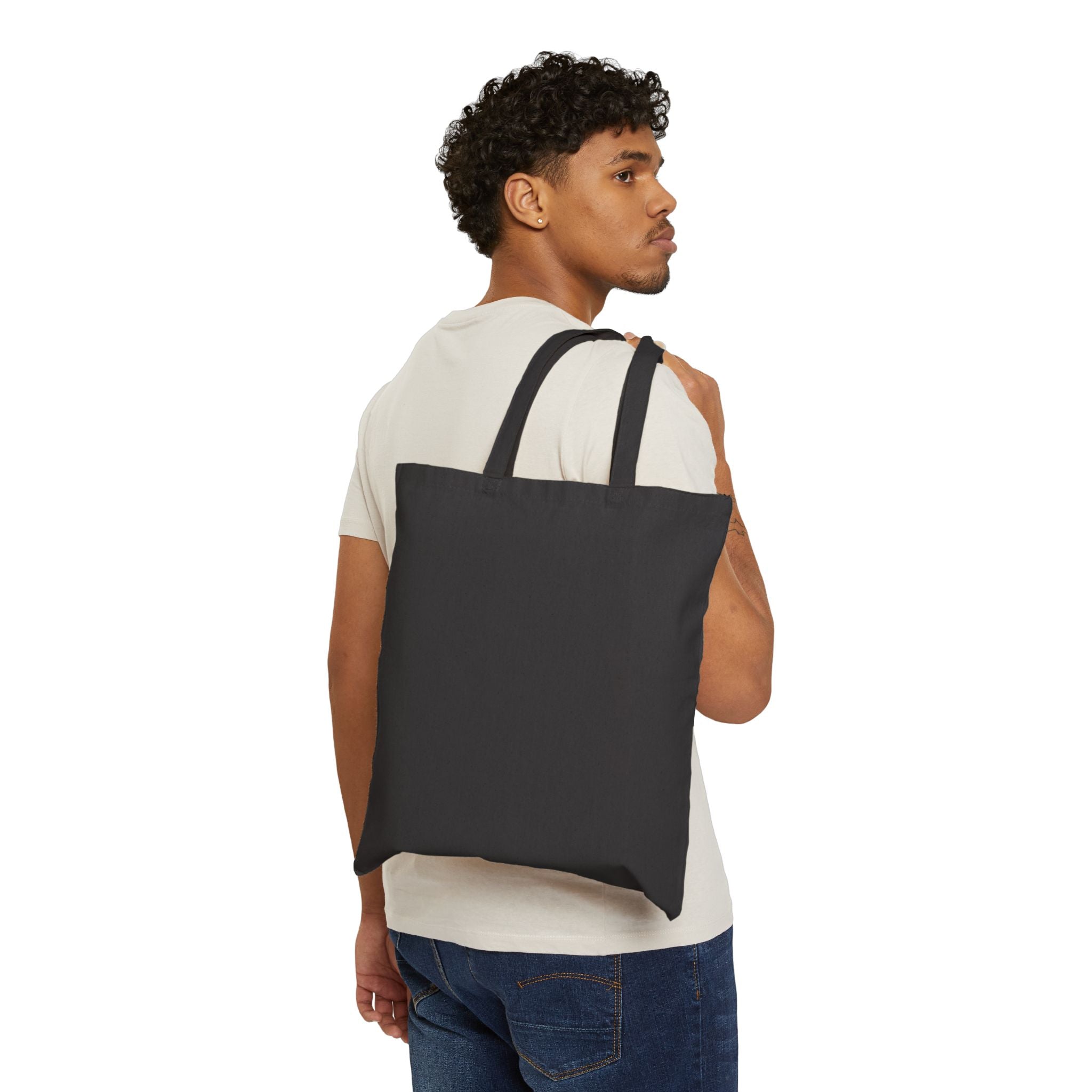 Ocean Wave Design Cotton Canvas Tote Bag
