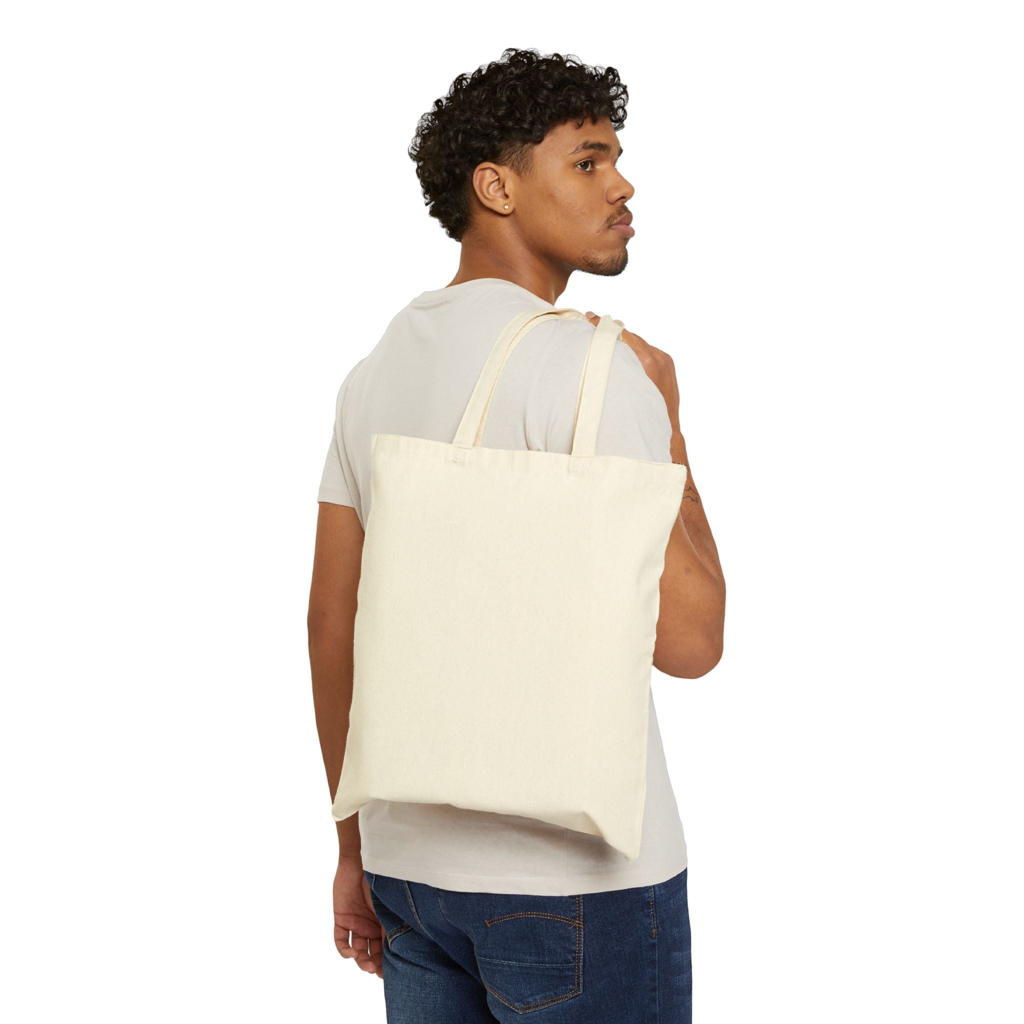 Ocean Wave Design Cotton Canvas Tote Bag